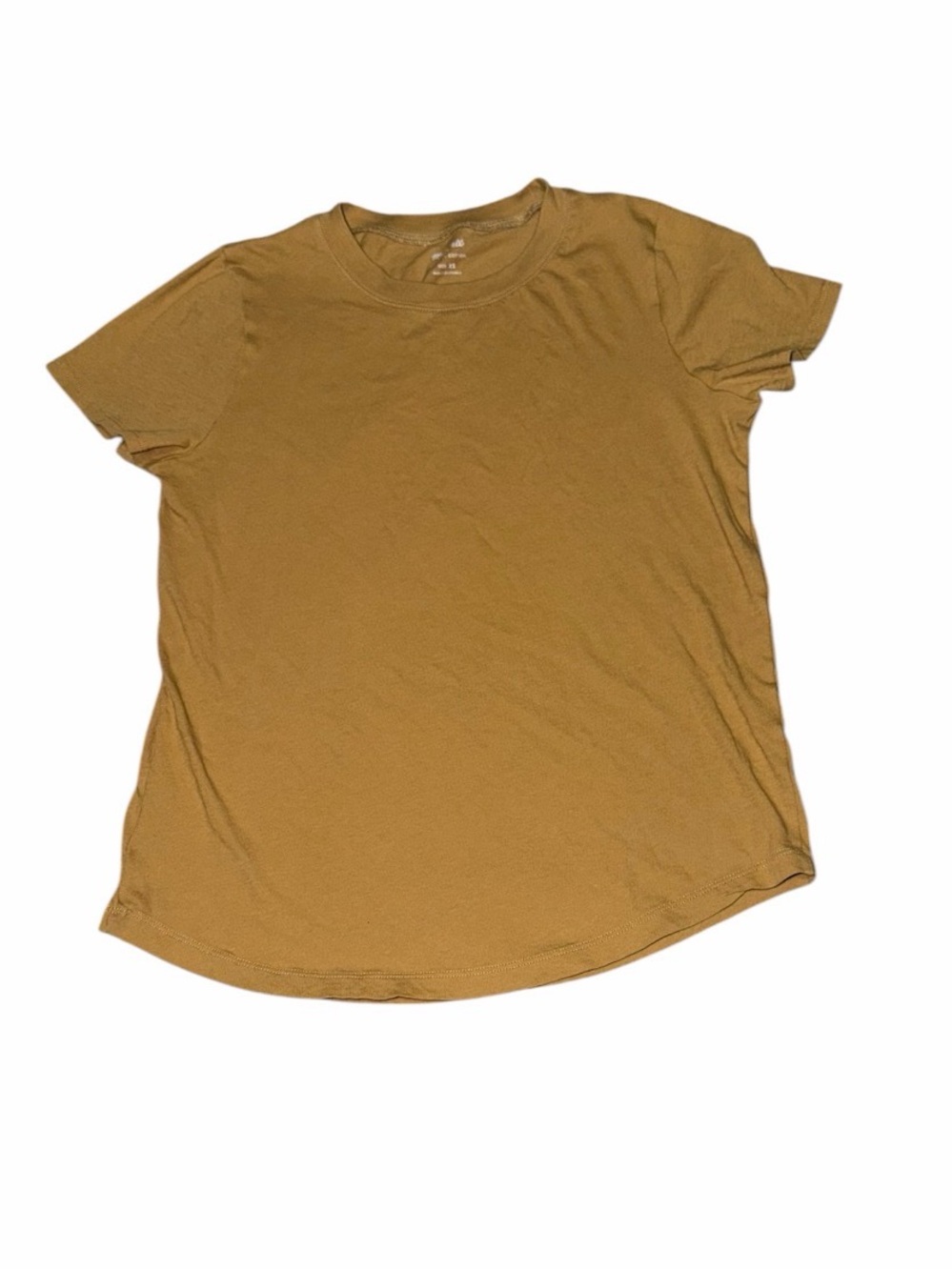 Madewell Short Sleeve Crew Tee in Mustard Yellow